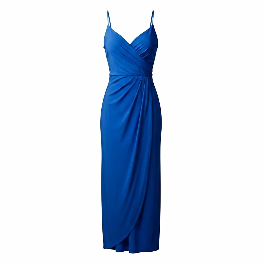 Lauren Ralph Lauren Womens purple Chiffon Wrap Maxi Dress V-Neck Strappy 16